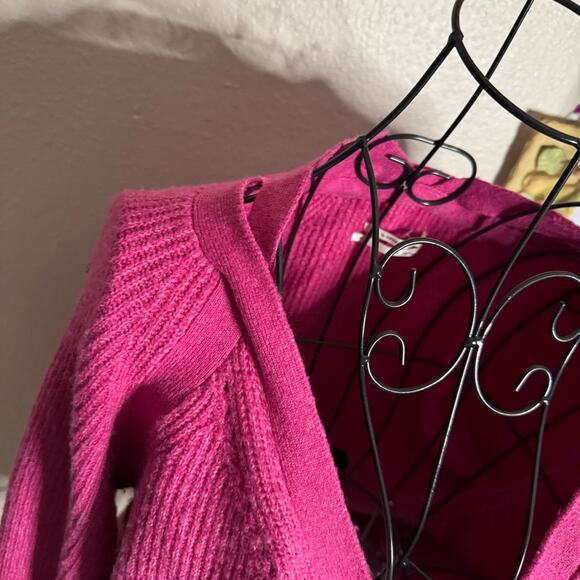 Anthropologie Faux Wrap Knit Sweater M - Picture 3 of 8